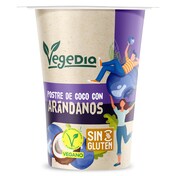 Postre vegetal de arándano con bebida de coco Vegedia vaso 150 g