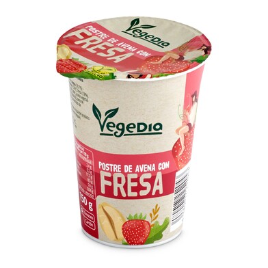 Postre vegetal de avena con fresa Vegedia vaso 150 g-0