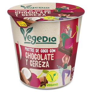 postre vegetal de chocolate con cereza vaso 150 g