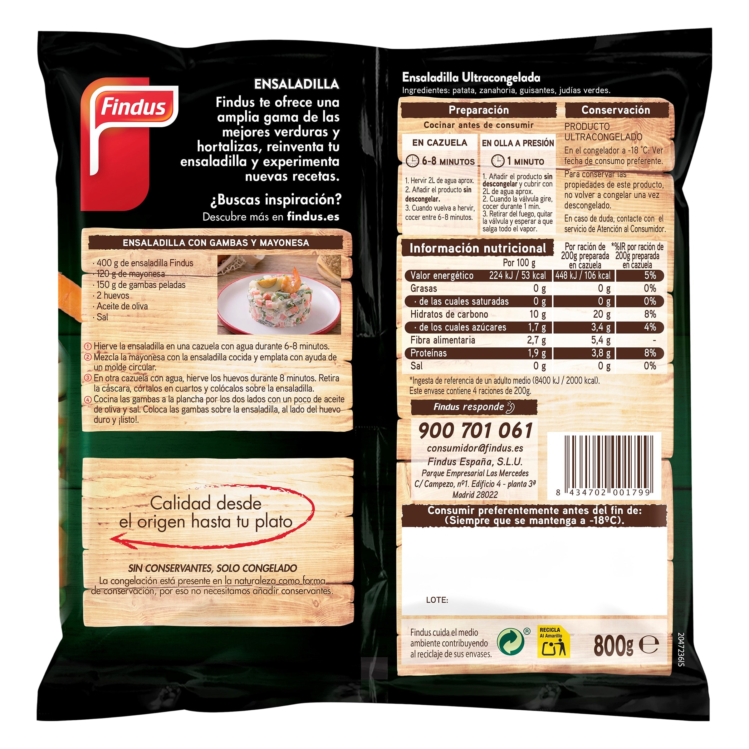 Ensaladilla Findus 800 g