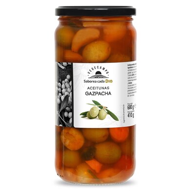 Aceitunas gazpacha Vegecampo de Dia frasco 410 g-0 Aceitunas gazpacha Vegecampo de Dia frasco 410 g-0
