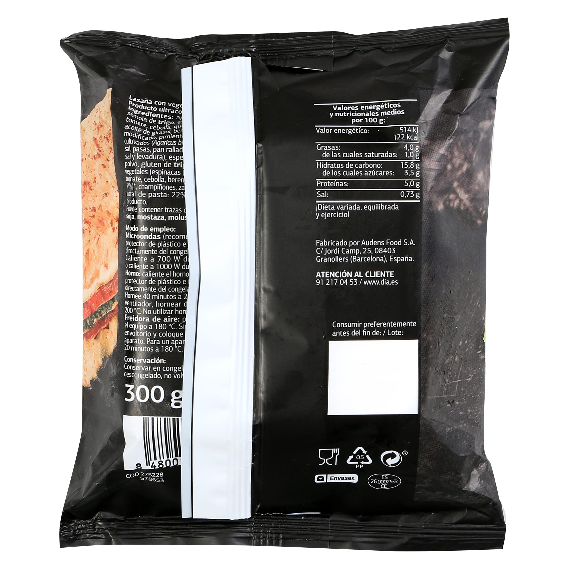 Lasaña de verdura Dia Al Punto 300 g