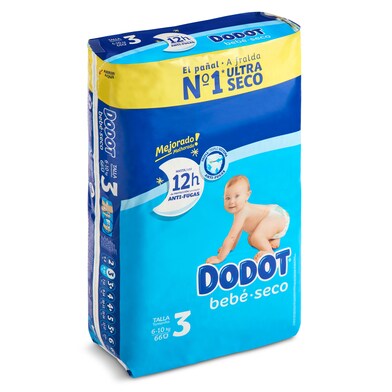 Dodot Pañales para bebe super absorbentes talla 3 62 unidades : :  Bebé