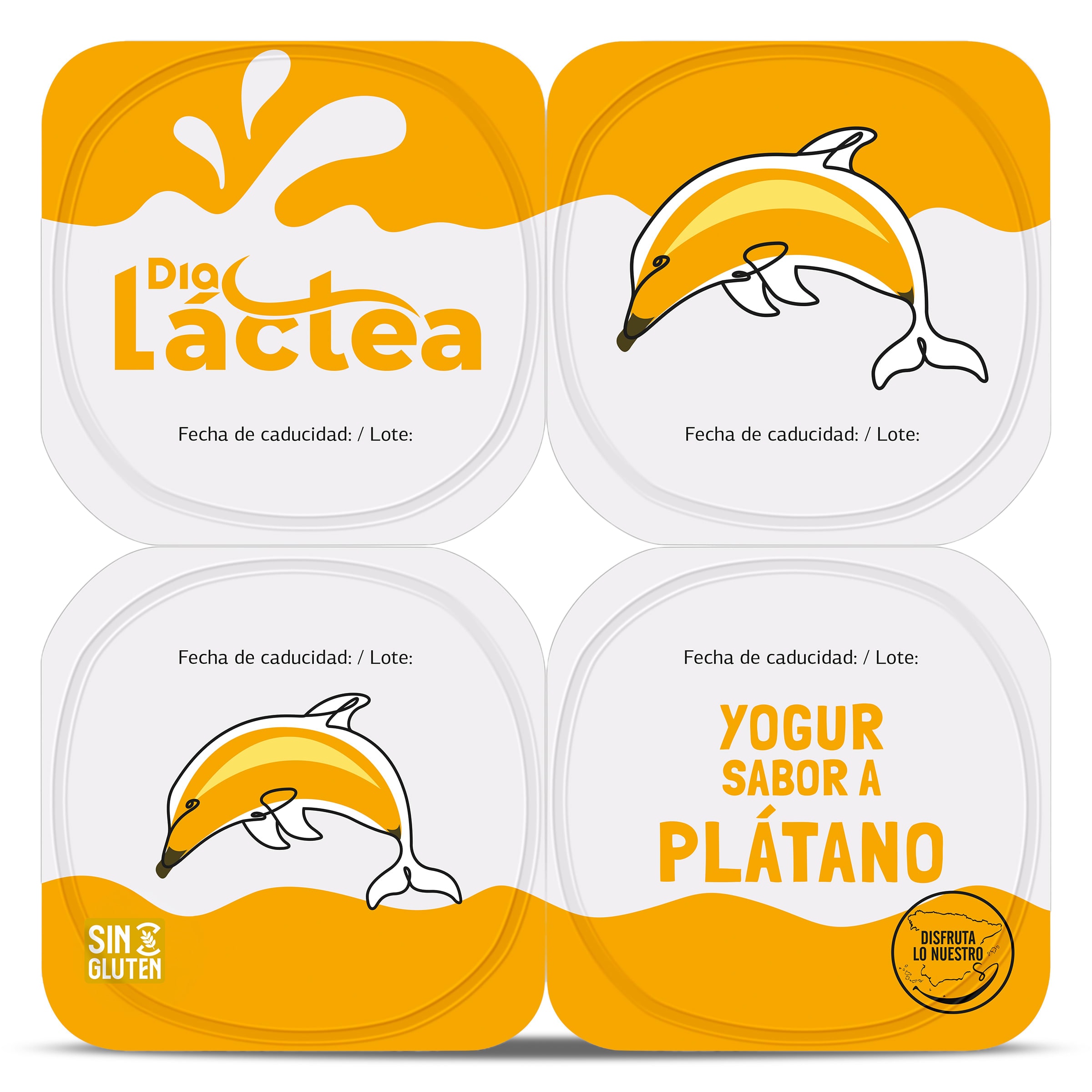 Yogur sabor plátano Dia Láctea 4 x 125 g
