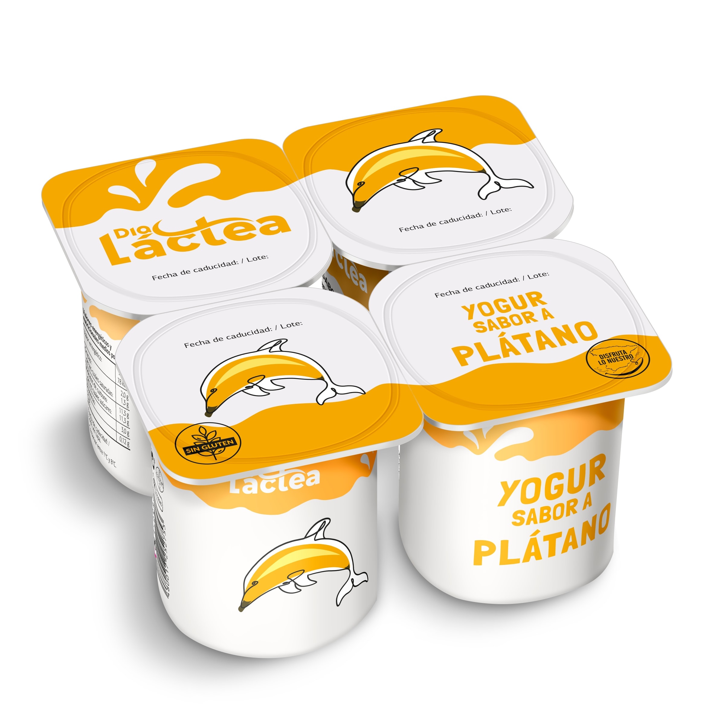 DIA Yogur sabores panache Pack 6 unidades 125 g