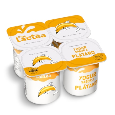 Yogur sabor plátano Dia Láctea pack 4 x 125 g-0