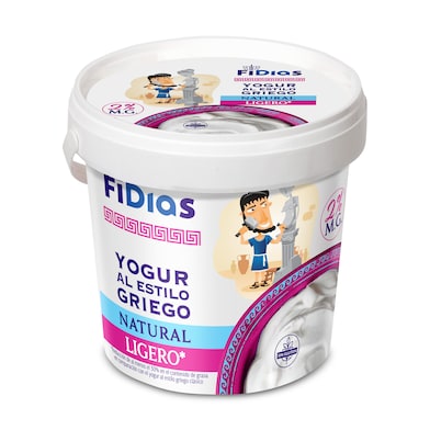 Yogur griego natural ligero Fidias de Dia vaso 1 Kg-0