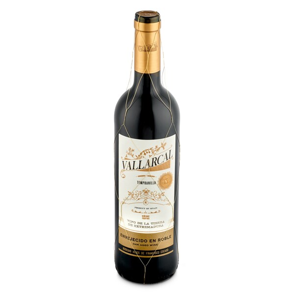 Vino Tinto Roble DO Extremadura Vallarcal Botella 75 Cl.