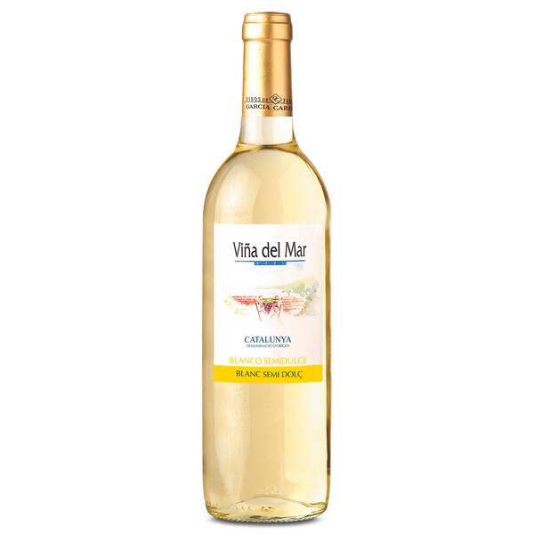 Vino Blanco Semidulce DO Cataluña Viña del Mar Botella 75Cl.
