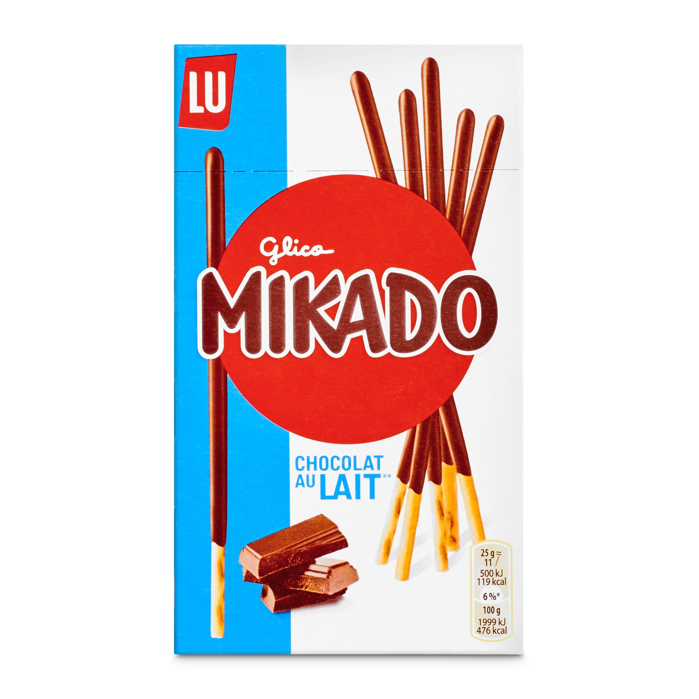 Palitos de galleta recubiertos de chocolate con leche Mikado 75 g