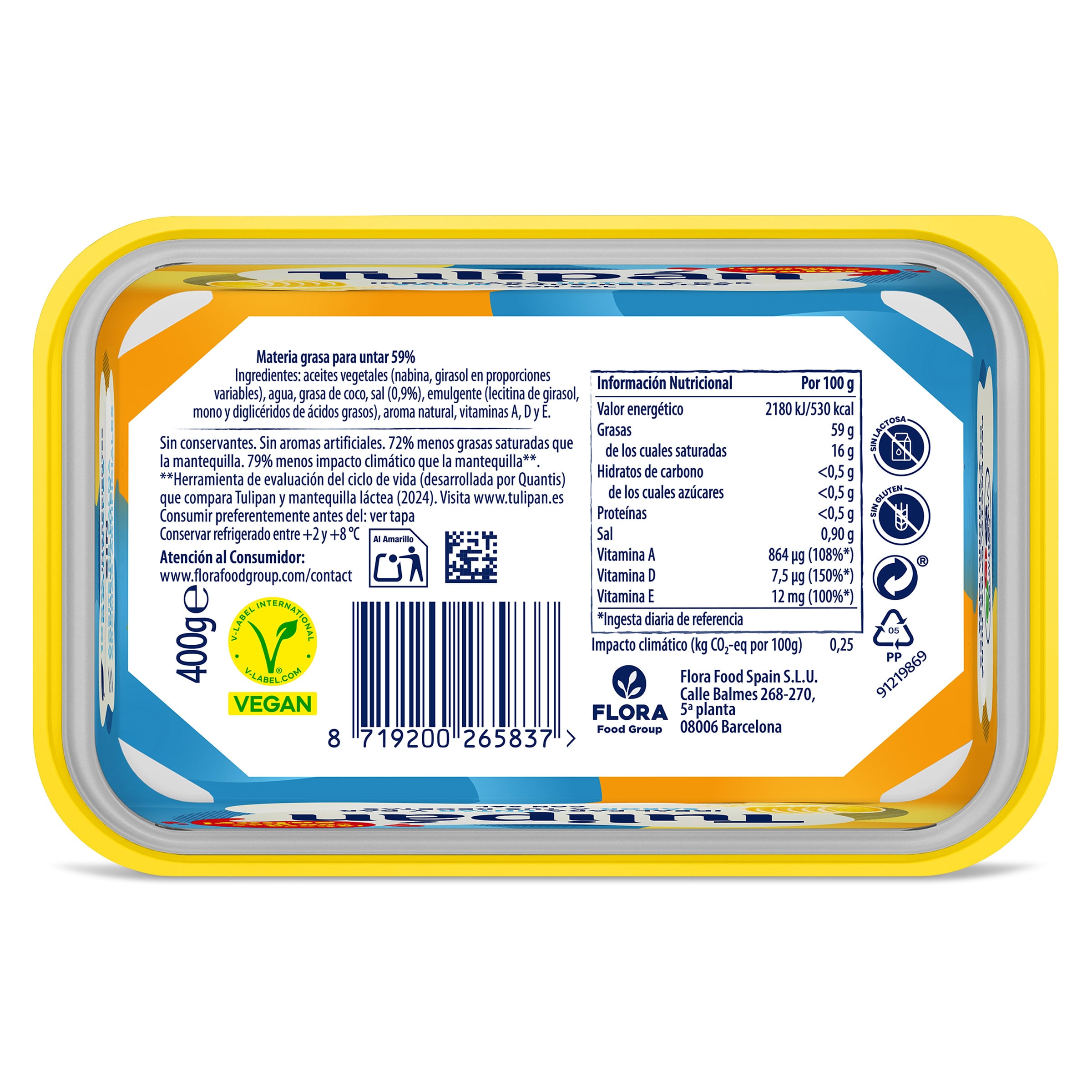 Margarina con sal Tulipán 400 g
