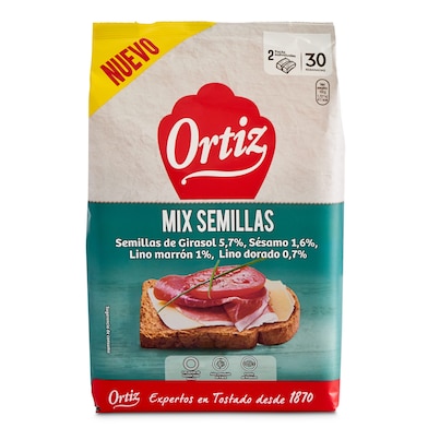 Pan tostado mix semillas Ortiz bolsa 288 g-0