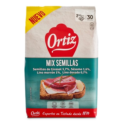 Pan tostado mix semillas Ortiz bolsa 288 g-0