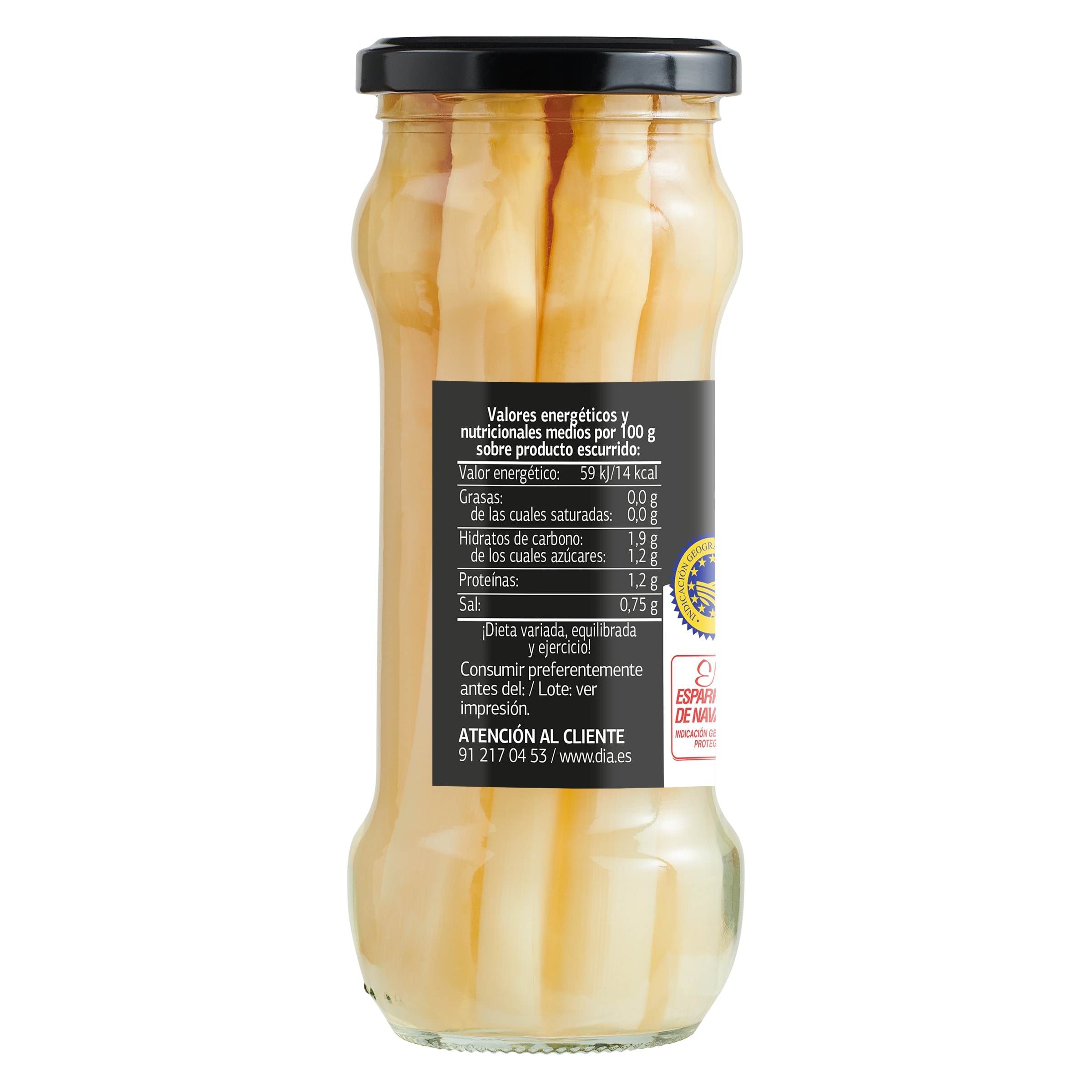 Espárragos blancos IGP de Navarra Delicias de Dia 205 g