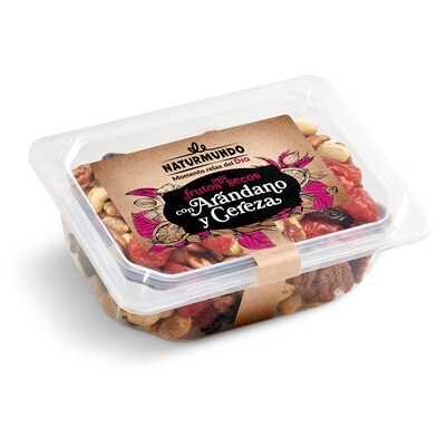 Mix de frutos secos con arándanos y cerezas Naturmundo bandeja 200 g-0 Mix de frutos secos con arándanos y cerezas Naturmundo bandeja 200 g-0