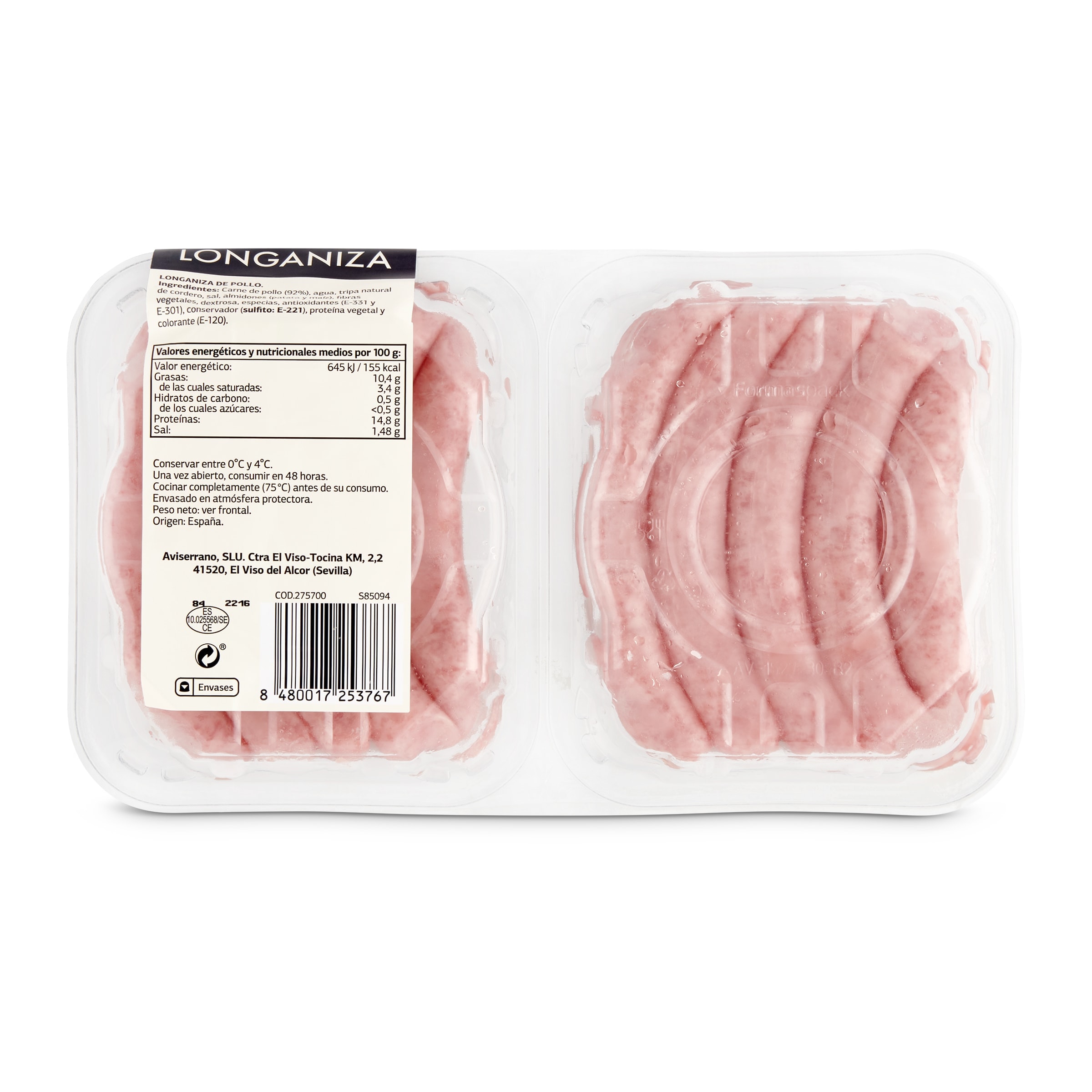 Longaniza de pollo Selección de Dia 400 g