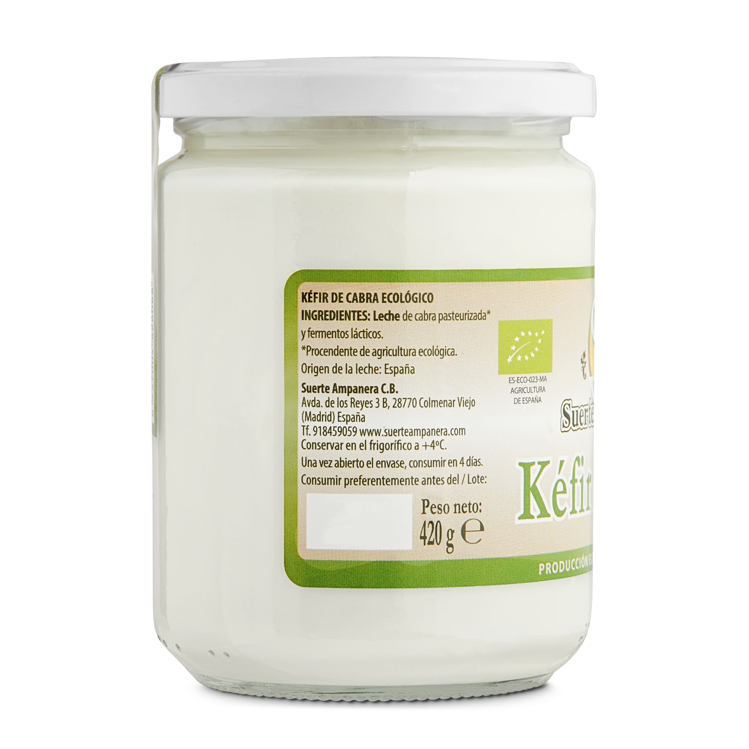 Kéfir de cabra ecológico Suerte Ampanera 420 g