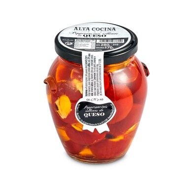 Peperoncinis rellenos de queso Alta cocina frasco 280 g-0 Peperoncinis rellenos de queso Alta cocina frasco 280 g-0