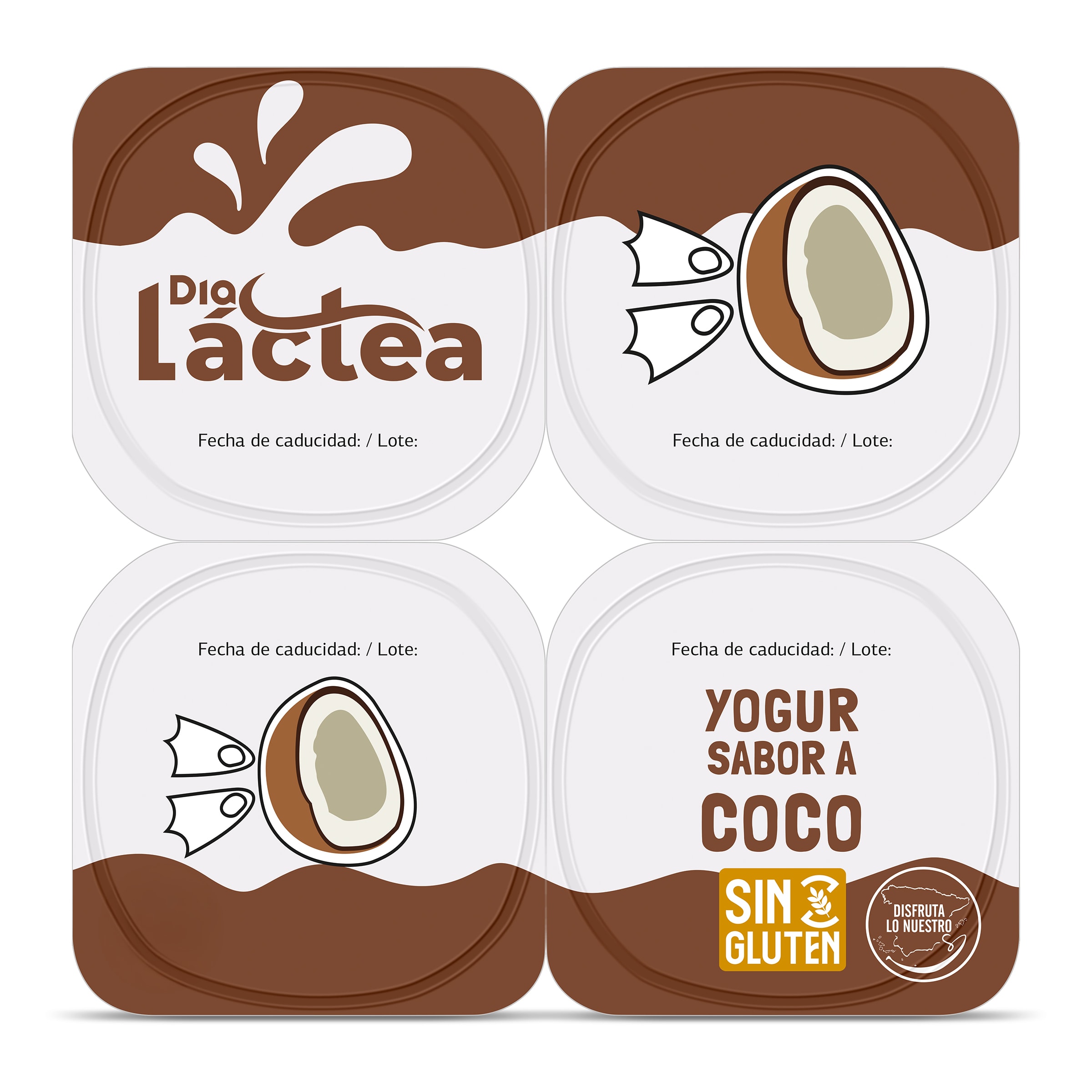 Yogur sabor coco Dia Láctea 4 x 125 g