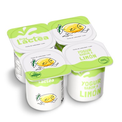 yogur sabor limón sin lactosa pack 4