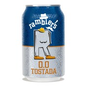 Cerveza tostada 0,0% alcohol Ramblers lata 33 cl