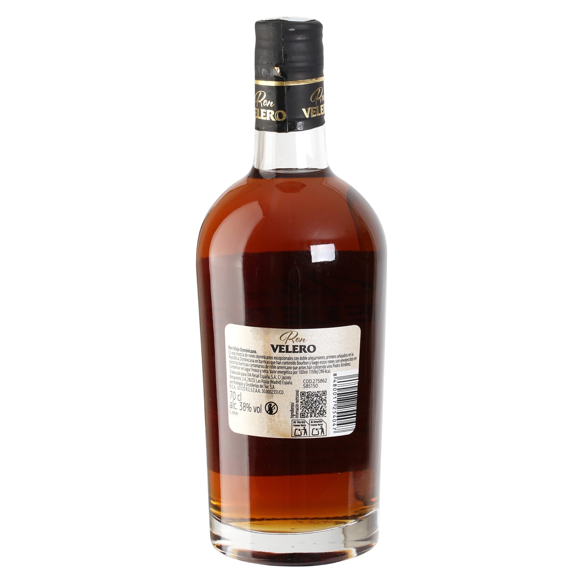 Ron dominicano viejo Velero 70 cl