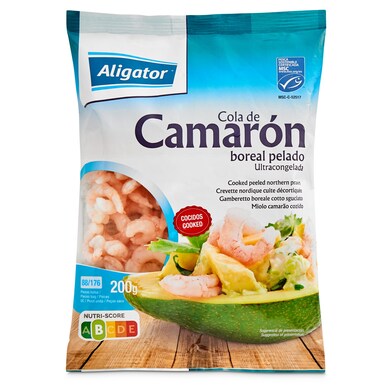 Cola de camarón cocido Aligator bolsa 200 g-0 Cola de camarón cocido Aligator bolsa 200 g-0