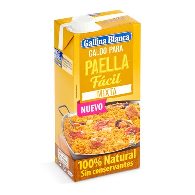 Caldo para paella mixta Gallina Blanca brik 1 l-0 Caldo para paella mixta Gallina Blanca brik 1 l-0