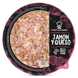 pizza jamon y queso familiar 600 g