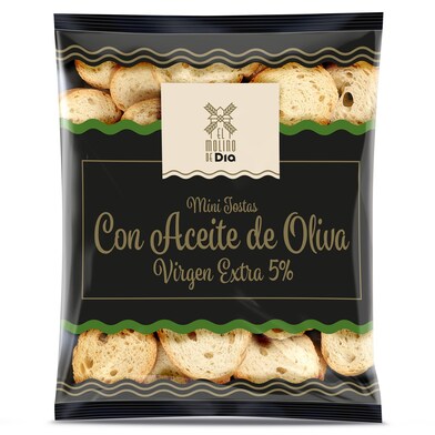 Mini tostas con aceite de oliva virgen extra El molino de Dia bolsa 90 g-0 Mini tostas con aceite de oliva virgen extra El molino de Dia bolsa 90 g-0