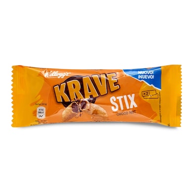 Barritas de cereales rellenos de chocolate stix Kellogg's Krave caja 30 g-0