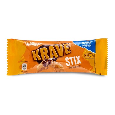 Barritas de cereales rellenos de chocolate stix Kellogg's Krave caja 30 g-0 Barritas de cereales rellenos de chocolate stix Kellogg's Krave caja 30 g-0