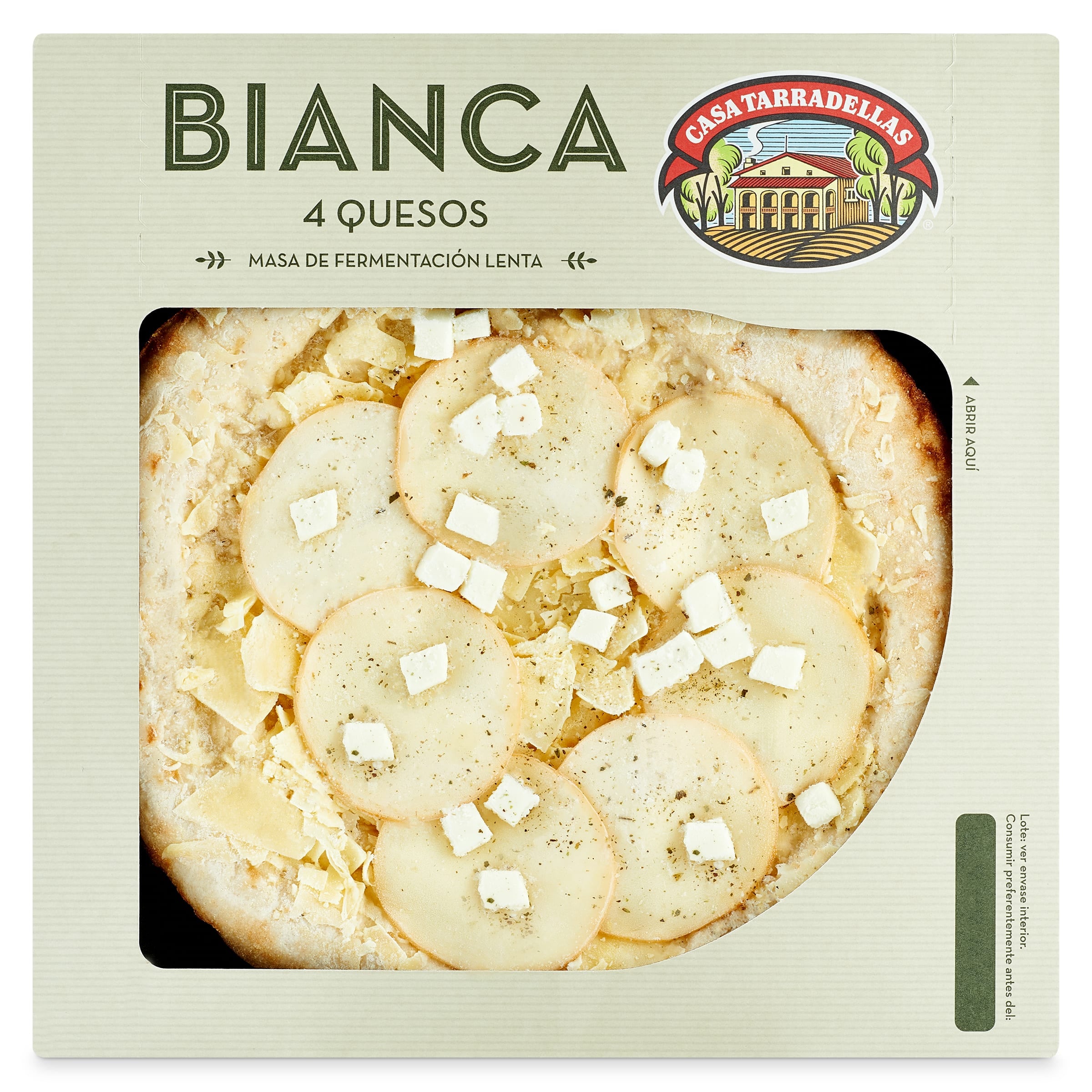 Pizza artesana bianca 4 quesos Casa Tarradellas 400 g