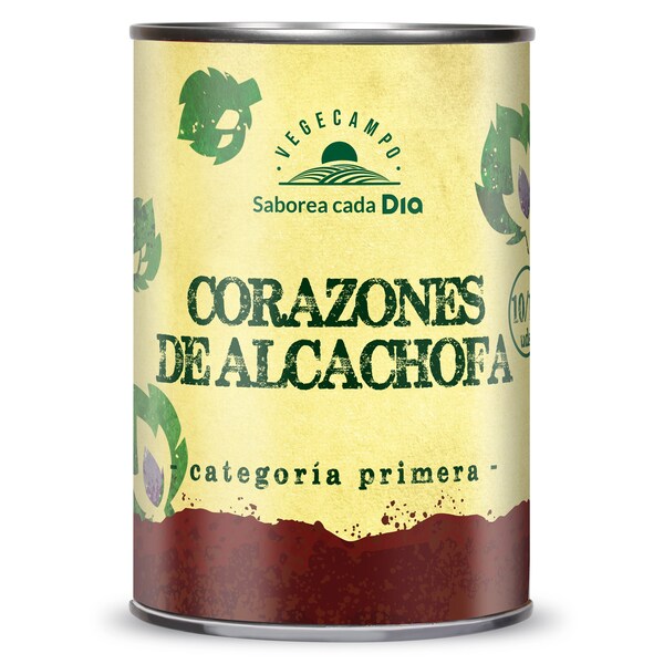Corazones de Alcachofa 10/12 Dia Vegecampo Lata 240 Gr.