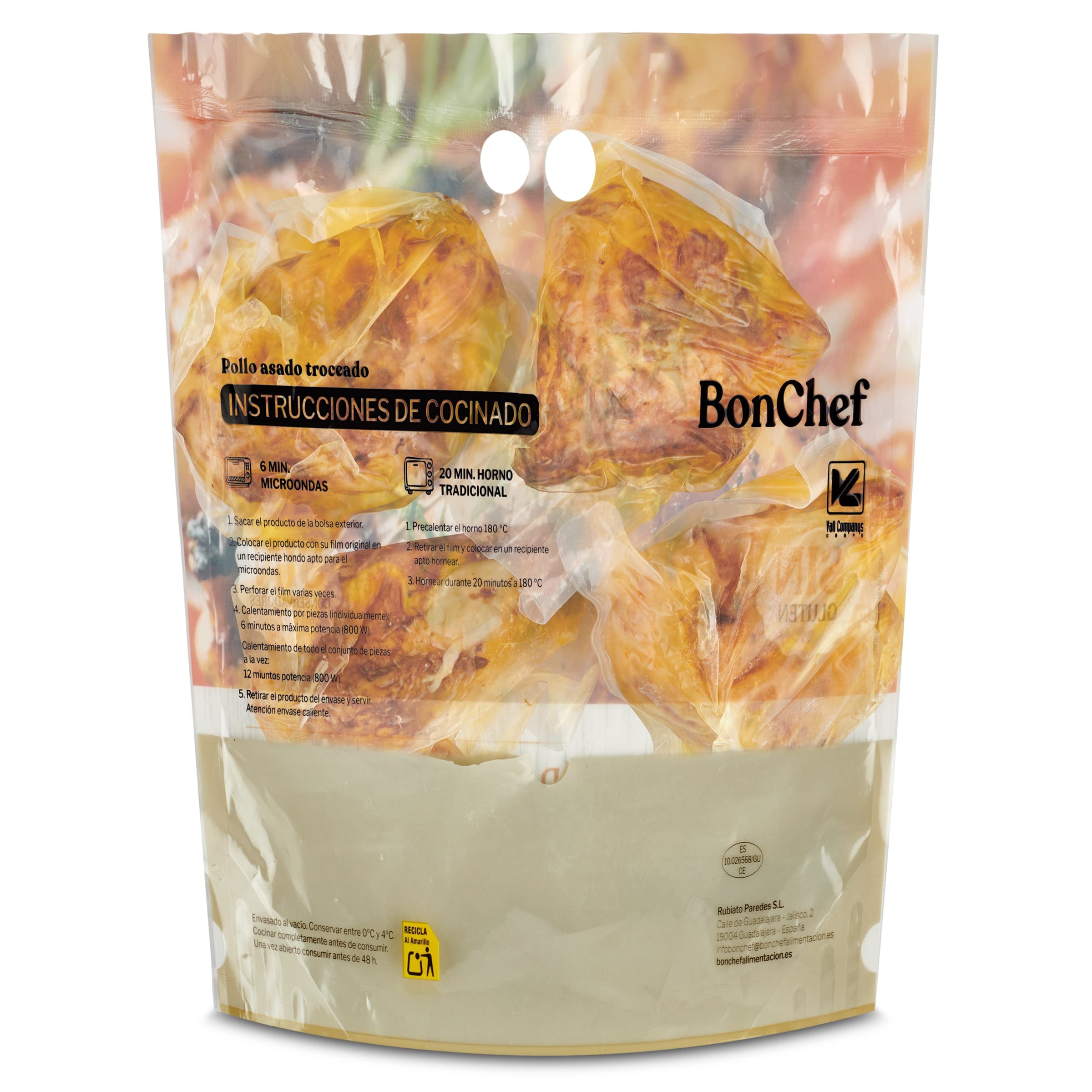 Pollo asado troceado Bonchef 1.3 Kg