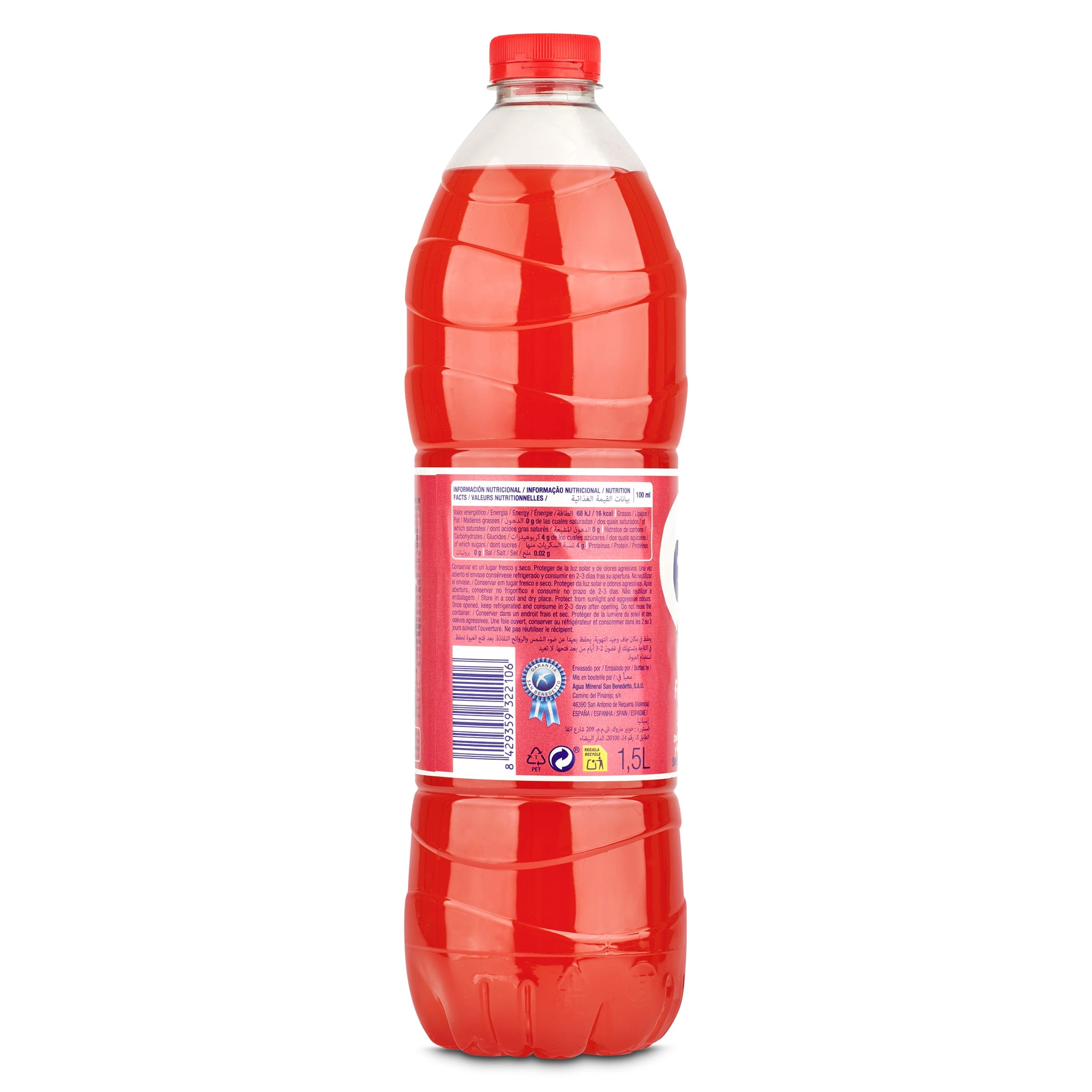 Refresco de fresa sin gas Enjoy 1.5 L