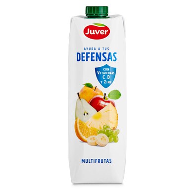Bebida de zumo multifrutas ayuda a tus defensas Juver brik 1 l-1 Bebida de zumo multifrutas ayuda a tus defensas Juver brik 1 l-1