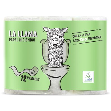 Papel higiénico LA LLAMA BOLSA 12 UD-1 Papel higiénico LA LLAMA BOLSA 12 UD-1