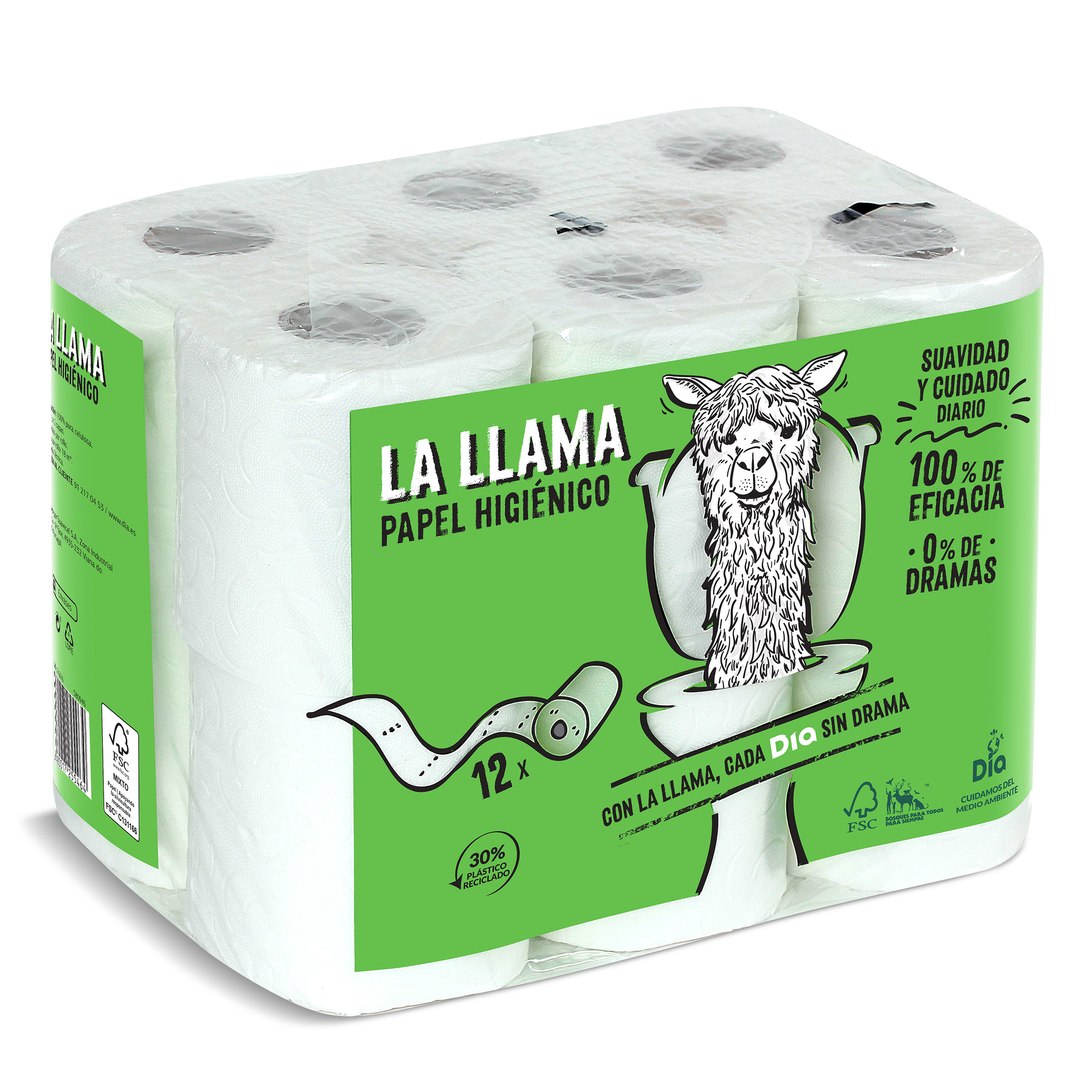 Papel higiénico ultra suave 3 capas La llama bolsa 8 unidades -  Supermercados DIA