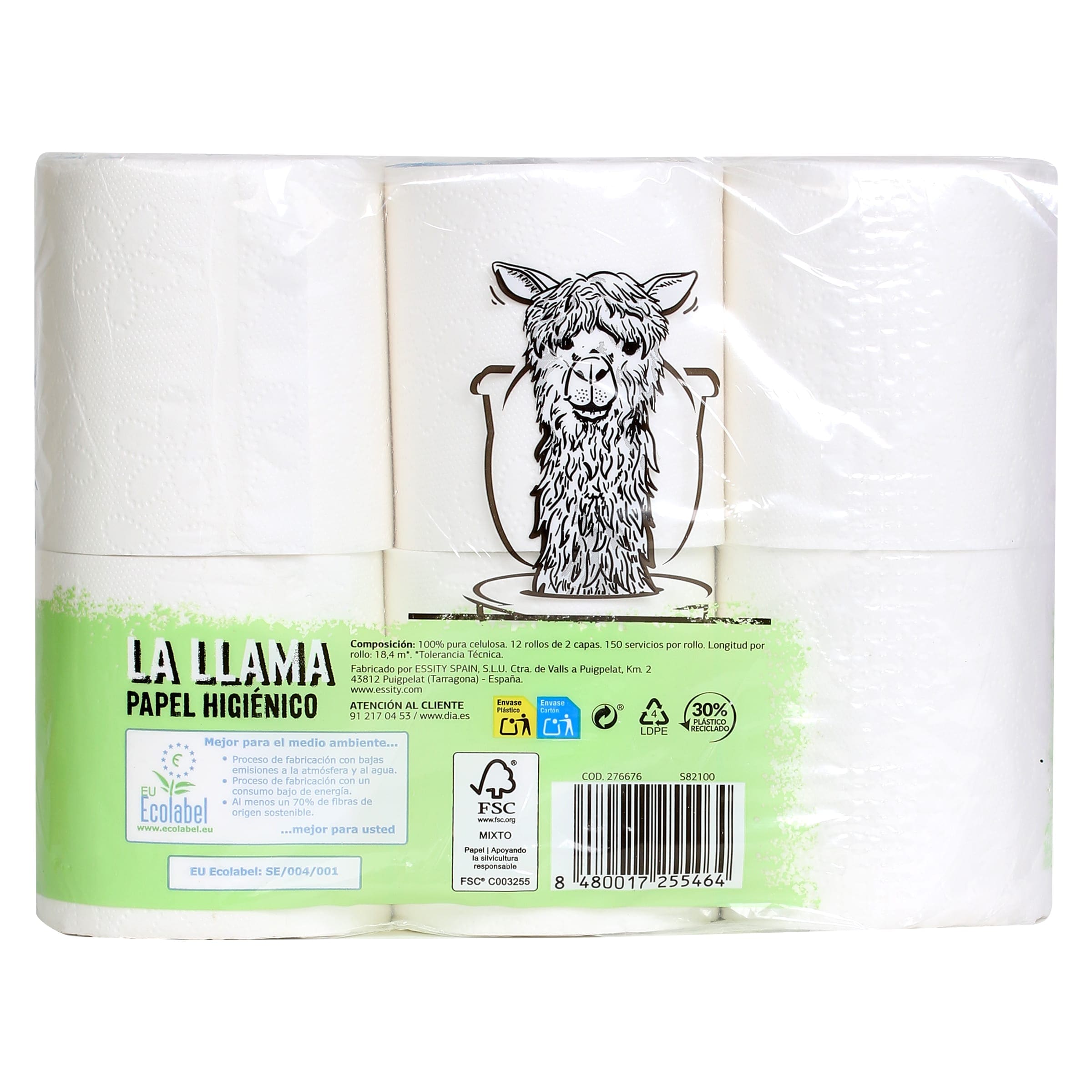 Papel higiénico Dia La Llama 12 unidades
