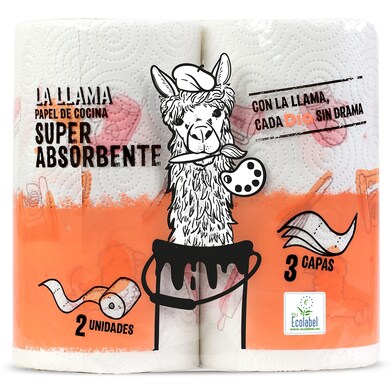 Papel de cocina decorado 3 capas LA LLAMA BOLSA 2 UD-1 Papel de cocina decorado 3 capas LA LLAMA BOLSA 2 UD-1