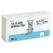 Servilletas blancas 1 capa La Llama Dia bolsa 200 unidades