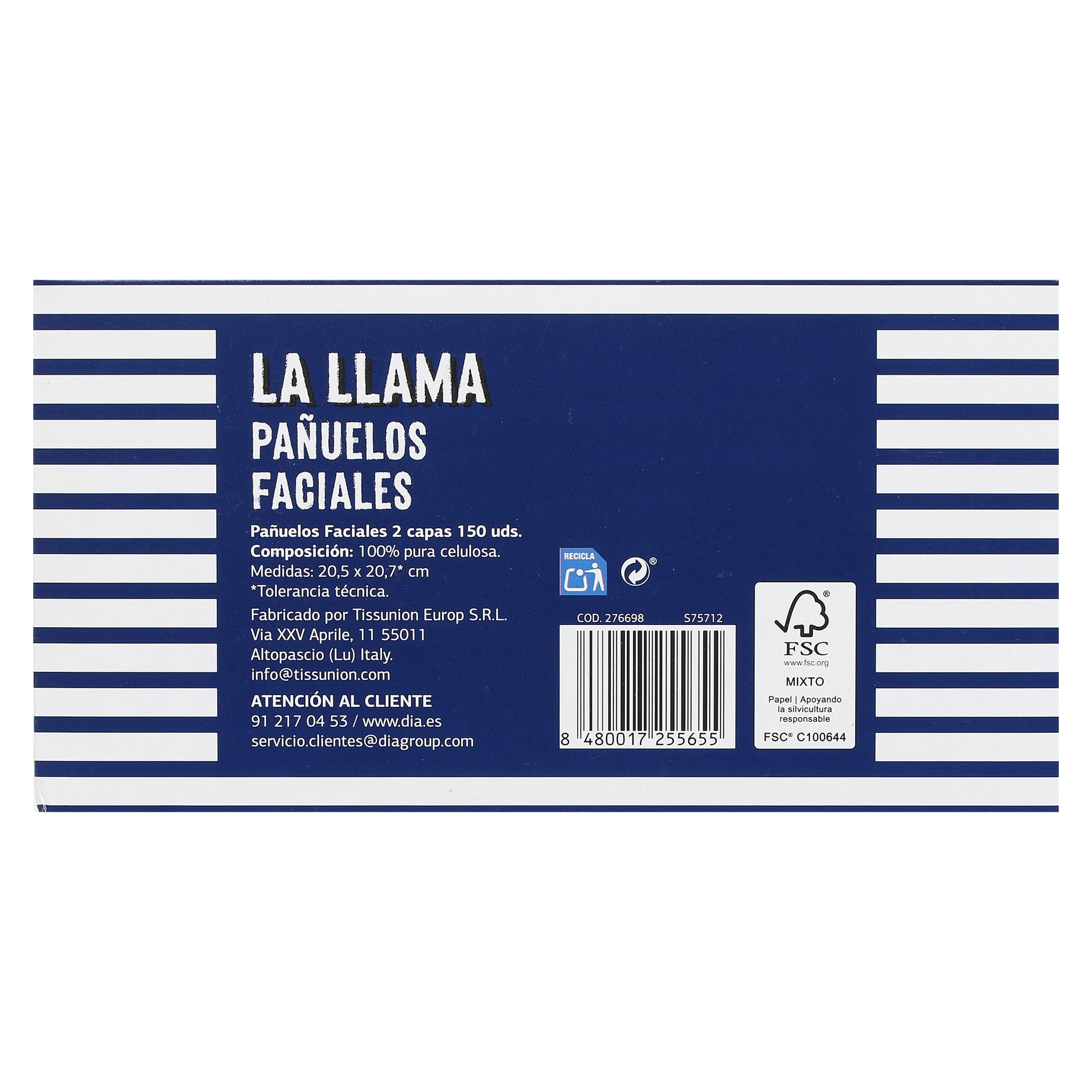 Caja de pañuelos Dia La Llama 150 unidades