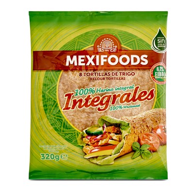 Tortillas de trigo integrales Mexifoods bolsa 320 g-0 Tortillas de trigo integrales Mexifoods bolsa 320 g-0