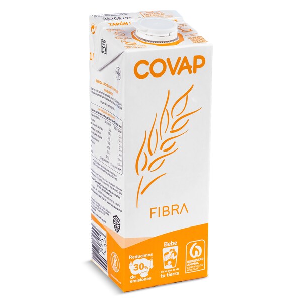 Leche Semidesnatada con Fibra Covap Envase 1 Lt.