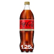 Refresco de cola zero zero Coca-Cola botella 1.25 l