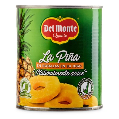 Piña en su jugo en rodajas Del monte lata 510 g-0