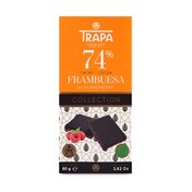 Chocolate 74% cacao con frambuesa Trapa 80 g