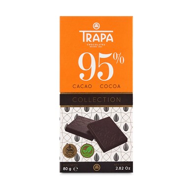 Chocolate negro 95% cacao Trapa 80 g-0