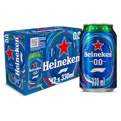Cerveza 0,0% alcohol Heineken lata 12 x 33 cl-0